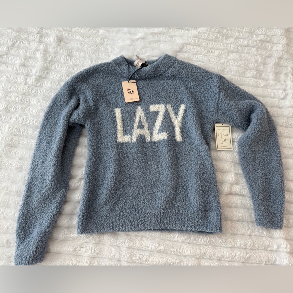 Sincerely Jules Soft Blue Sweater and Pants Set